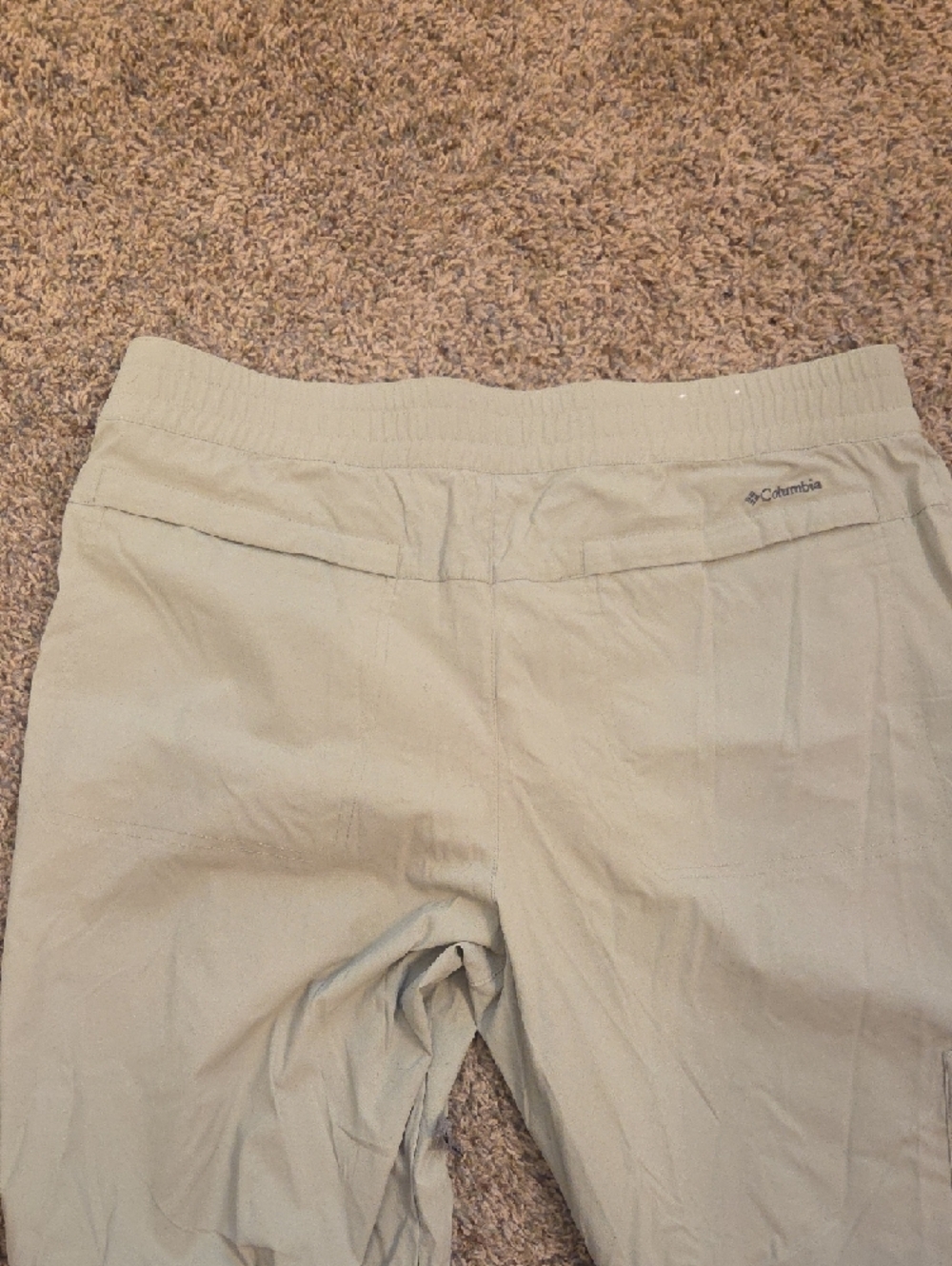 Women's Light Beige Utility Cargo Pants with Zip Pocket - Picture 8 of 8